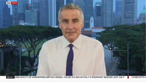 Dermot Murnaghan in Singapore  