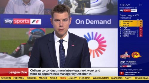Tony Wrighton Sky Sports News Presenter