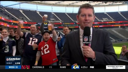 Richard Graves in Germany for NFL Network 