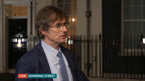 Robert Peston in Downing Street