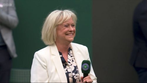 Sue Barker back at Wimbledon to Interview Andy Murray (2)