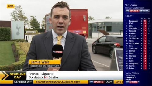 Jamie Weir Sky Sports News HQ