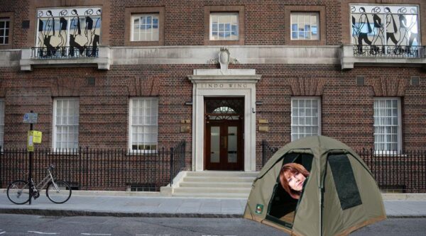 Kay Burley camping outside Lindo Wing awaiting Royal Baby II