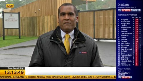 Roger Clarke Sky Sports News HQ 