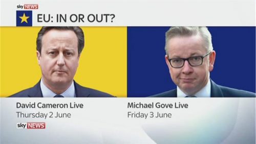 Sky News Promo  EU Debate Kay Burley and Faisal Islam