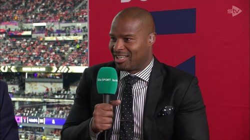 Osi Umenyiora at Super Bowl 58 on ITV
