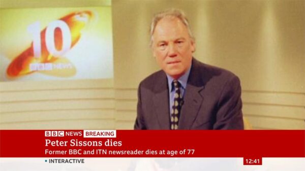 Former BBC and ITN news presenter Peter Sissons has died at 77