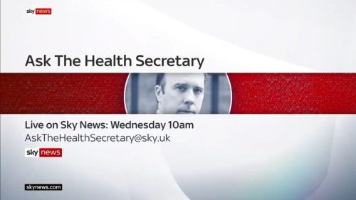 Ask the Health Secretary Sky News Promo