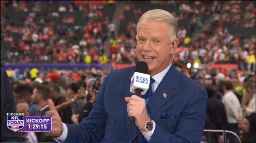 Boomer Esiason at Super Bowl 58 on CBS