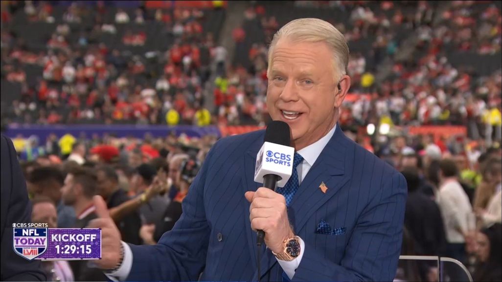 Boomer Esiason at Super Bowl 58 on CBS
