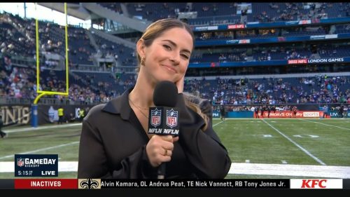Rachel Bonnetta in London for NFL Network 