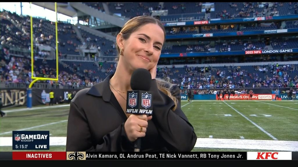 Rachel Bonnetta in London for NFL Network 