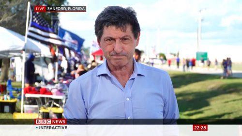 BBC Sky reporting from Sanford Florida Donald Trump Rally