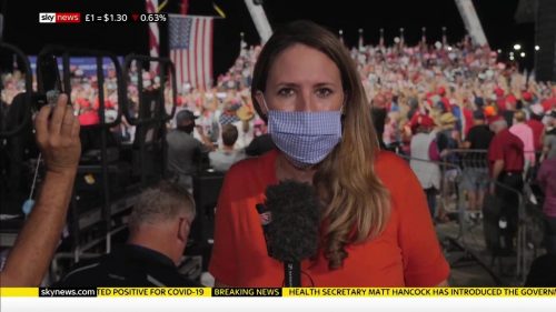 BBC Sky reporting from Sanford Florida Donald Trump Rally