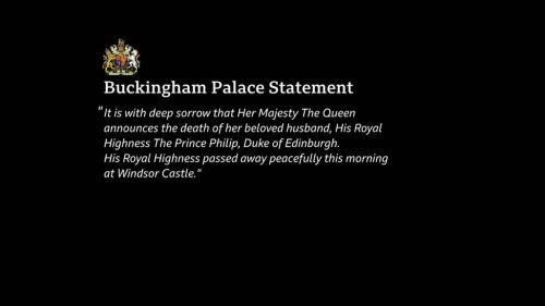 Prince Philip Dies BBC News Coverage