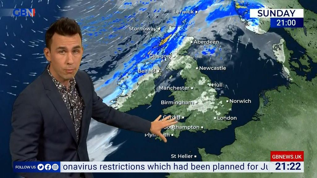 Aidan McGivern GB News Weather Presenter 