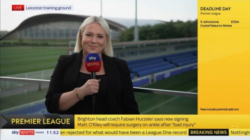 Kirsty Edwards on Sky Sports News