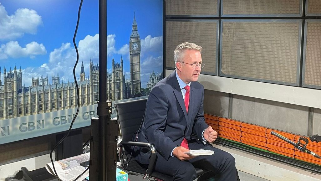 GB News’ DTL Westminster studio on air