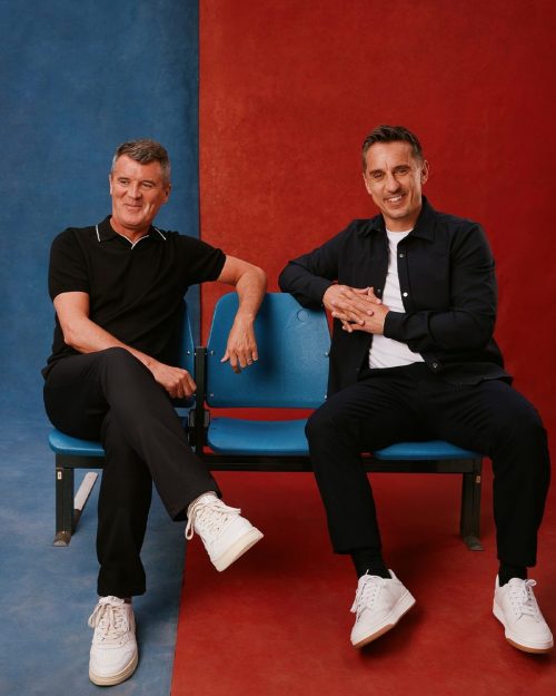 Photo by Gary Neville on August 09, 2024. May be an image of 2 people, suit and wingtip shoes.