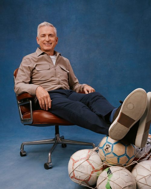 Photo shared by Sky Sports on August 16, 2024 tagging @9smudge. May be an image of 1 person, playing soccer, playing football, ball and beach ball.