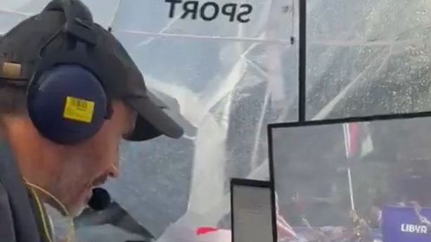 Short video of BBC commentators during opening ceremony