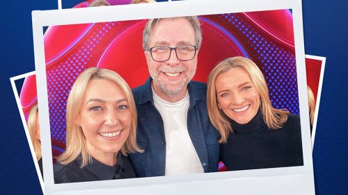 Kelly Cates, Mark Chapman and Gabby Logan on MOTD